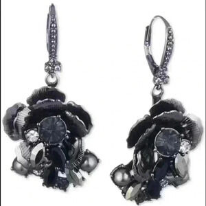 Marchesa new Hematite Tone Crystal Flower …